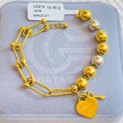 61545 CG 916 GOLD BRACELET 19CM