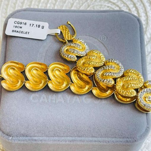 91718 CG 916 GOLD BRACELET 18CM