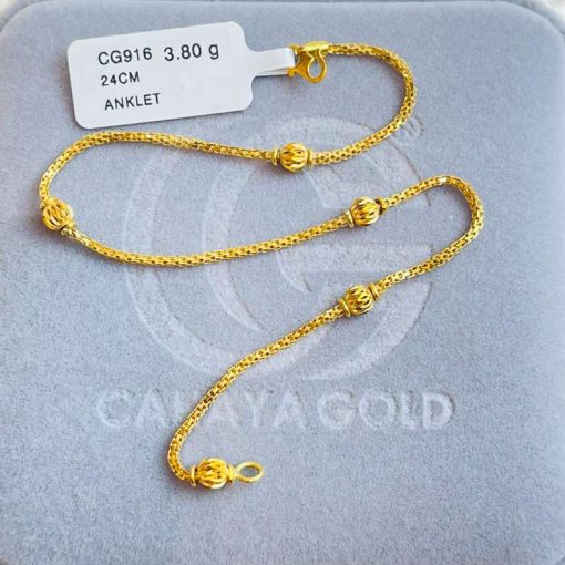 700380 CG 916 GOLD ANKLET 24CM