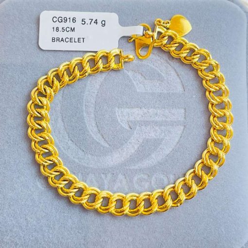 610574 CG 916 GOLD BRACELET 18.5CM