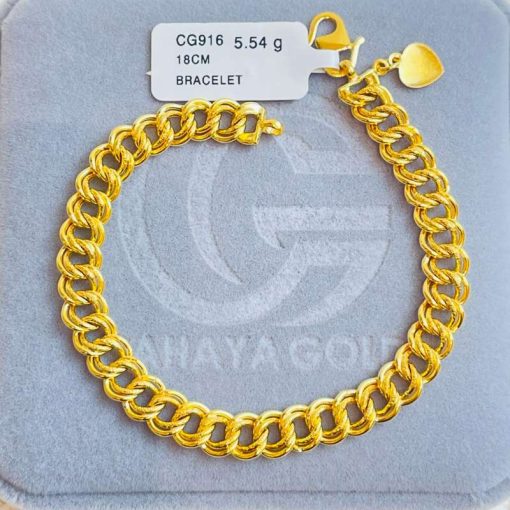 580554 CG 916 GOLD BRACELET 18CM