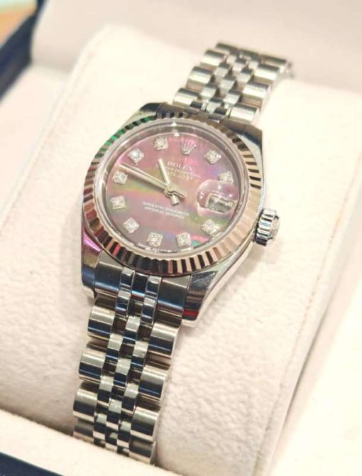 Rolex Lady Date-Just Purple - Pre Owned - Image 2