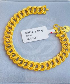 0724 CG 916 GOLD BRACELET 17CM