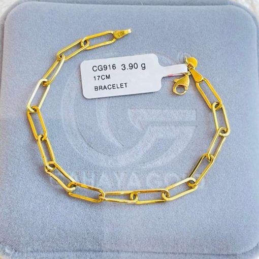 0390 CG 916 GOLD BRACELET 17CM