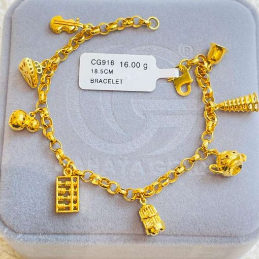 601600 CG 916 GOLD BRACELET 18.5CM