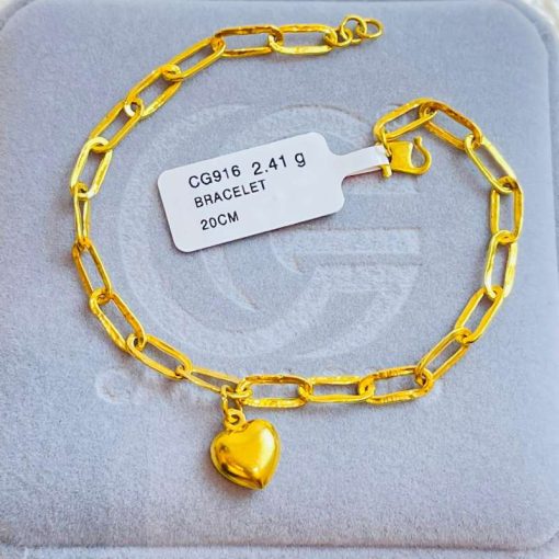 880241 CG 916W GOLD BRACELET 20CM