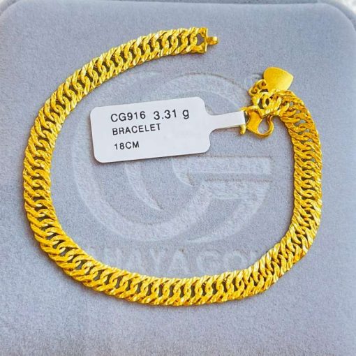 870331 CG 916W GOLD BRACELET 18CM