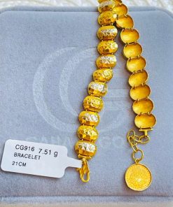 890751 CG 916W GOLD BRACELET 21CM