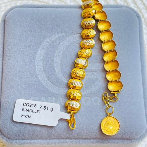 890751 CG 916W GOLD BRACELET 21CM