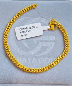 900336 CG 916W GOLD BRACELET 18CM