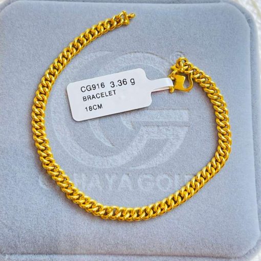 900336 CG 916W GOLD BRACELET 18CM