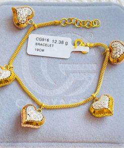 861238 CG 916W GOLD BRACELET 19CM