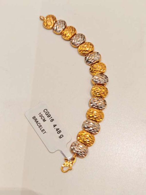 010448 CG 916W GOLD BRACELET 10CM