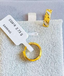 400273 CG 916W GOLD EARRING