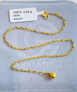 740263 CG 916W GOLD BRACELET 28CM