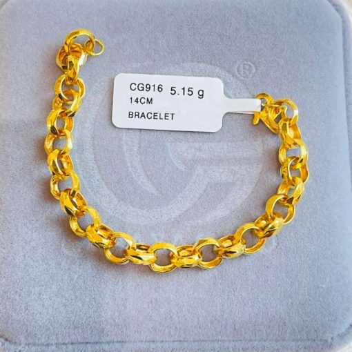 580515 CG 916W GOLD BRACELET 14CM