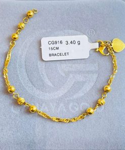 0700340 CG 916W GOLD BRACELET 15CM