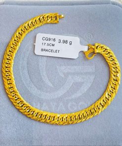 660398 CG 916W GOLD BRACELET 17.5CM