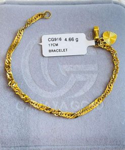 670466 CG 916W GOLD BRACELET 17CM