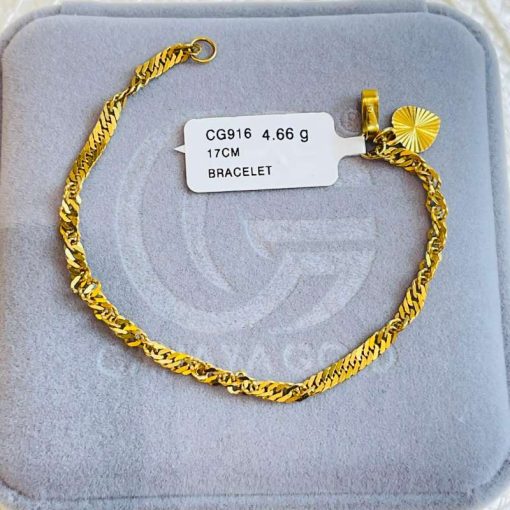 670466 CG 916W GOLD BRACELET 17CM
