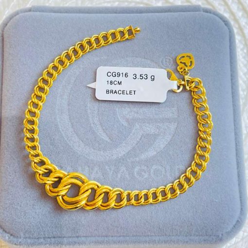 650353 CG 916W GOLD BRACELET 18CM