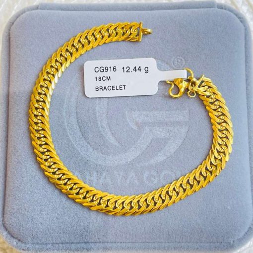 611244 CG 916W GOLD BRACELET 18CM