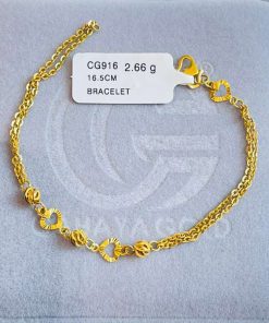 720266 CG 916W GOLD BRACELET 16.5CM